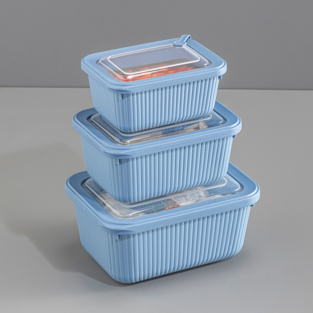 3 Pcs MicroLine Rectangular Set ( 600-1100-1800 ml )
