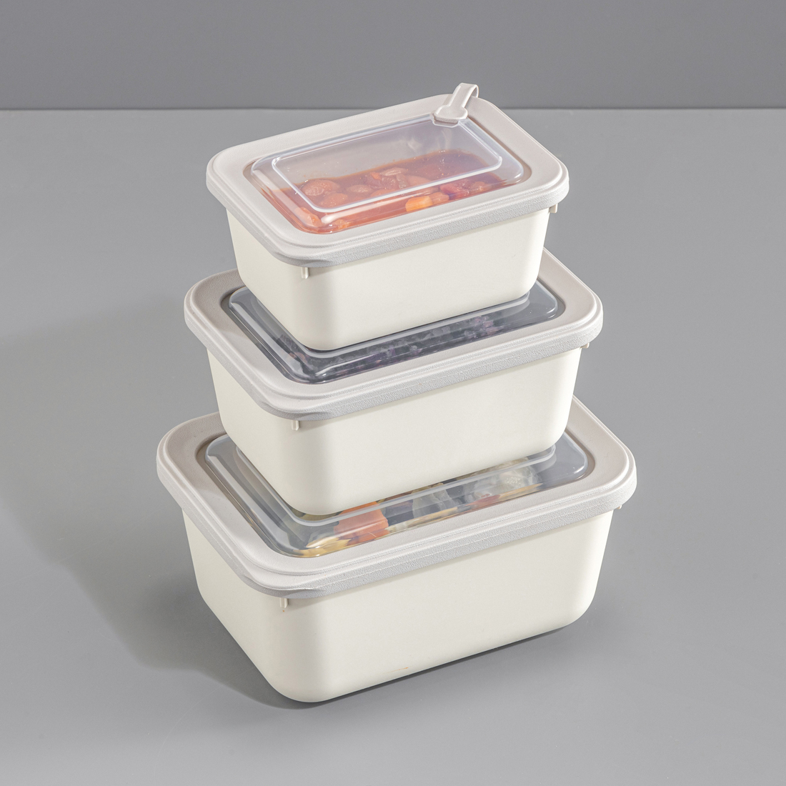 3 Parça MicroSafe Dikdörtgen Set ( 600-1100-1800 ml )