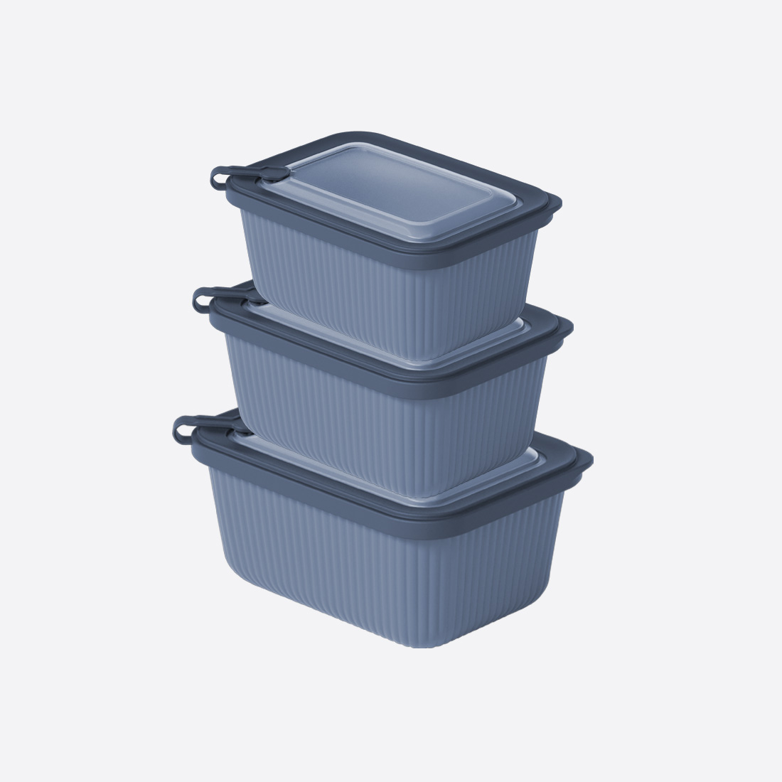 3 Pcs MicroLine Rectangular Set ( 600-1100-1800 ml )
